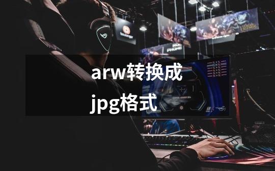 arw转换成jpg格式-第1张-游戏信息-娜宝网