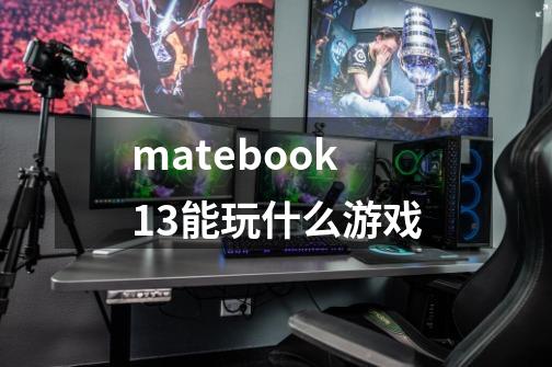 matebook13能玩什么游戏-第1张-游戏信息-娜宝网