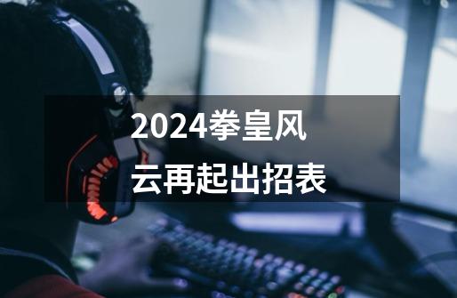 2024拳皇风云再起出招表-第1张-游戏信息-娜宝网