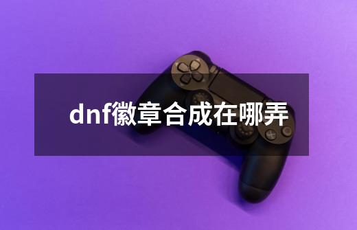 dnf徽章合成在哪弄-第1张-游戏信息-娜宝网