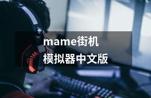 mame街机模拟器中文版-第1张-游戏信息-娜宝网