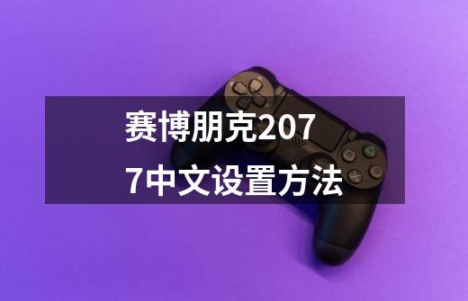 赛博朋克2077中文设置方法-第1张-游戏信息-娜宝网