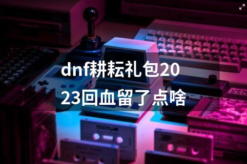 dnf耕耘礼包2023回血留了点啥-第1张-游戏信息-娜宝网