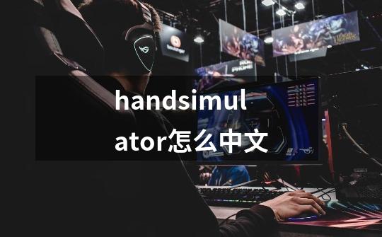 handsimulator怎么中文-第1张-游戏信息-娜宝网