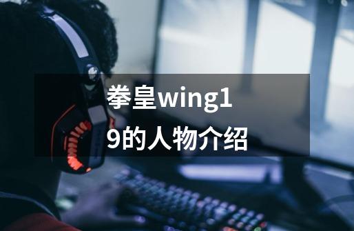 拳皇wing1.9的人物介绍-第1张-游戏信息-娜宝网