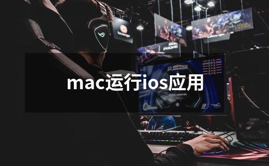 mac运行ios应用-第1张-游戏信息-娜宝网