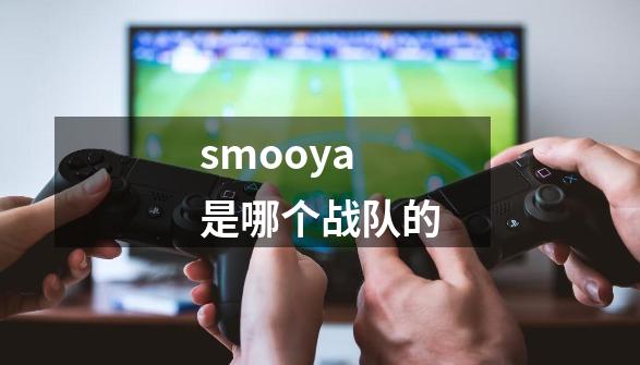smooya是哪个战队的-第1张-游戏信息-娜宝网