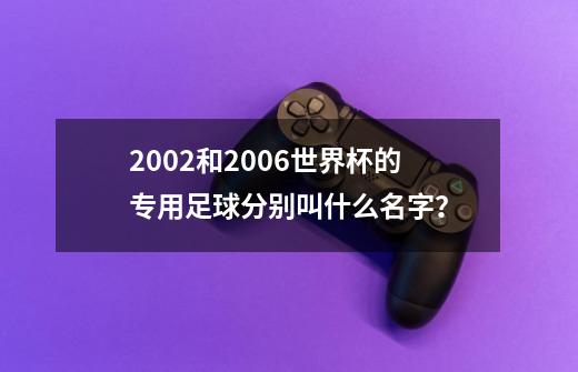 2002和2006世界杯的专用足球分别叫什么名字？-第1张-游戏信息-娜宝网