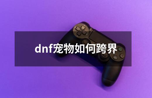 dnf宠物如何跨界-第1张-游戏信息-娜宝网