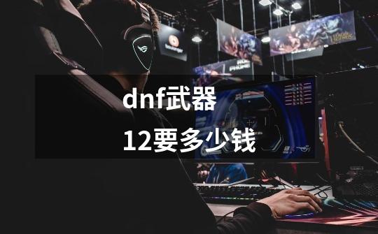 dnf武器 12要多少钱-第1张-游戏信息-娜宝网