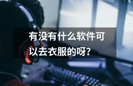 有没有什么软件可以去衣服的呀？-第1张-游戏信息-娜宝网