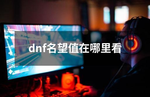 dnf名望值在哪里看-第1张-游戏信息-娜宝网