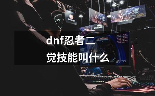 dnf忍者二觉技能叫什么-第1张-游戏信息-娜宝网