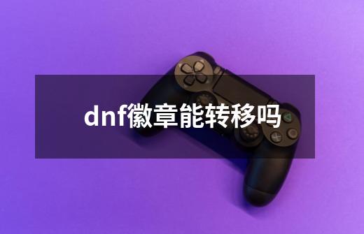 dnf徽章能转移吗-第1张-游戏信息-娜宝网