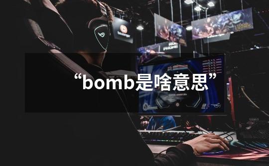 “bomb是啥意思”-第1张-游戏信息-娜宝网