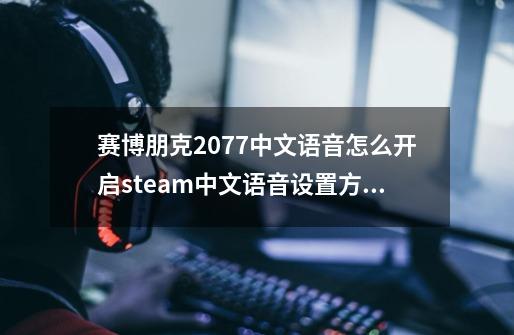 赛博朋克2077中文语音怎么开启steam中文语音设置方法,赛博朋克2077中文配音设置方法-第1张-游戏信息-娜宝网