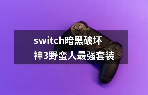 switch暗黑破坏神3野蛮人最强套装-第1张-游戏信息-娜宝网