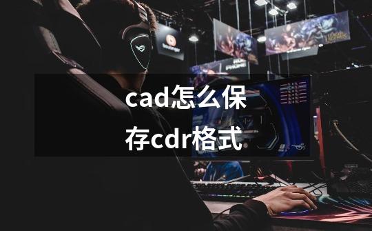 cad怎么保存cdr格式-第1张-游戏信息-娜宝网