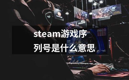 steam游戏序列号是什么意思-第1张-游戏信息-娜宝网