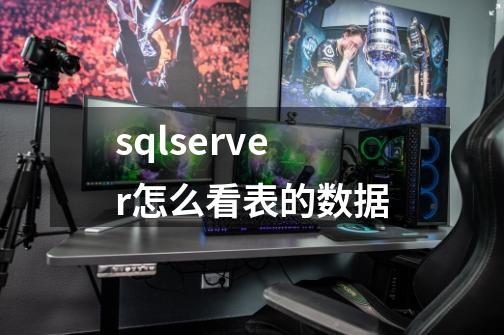 sqlserver怎么看表的数据-第1张-游戏信息-娜宝网