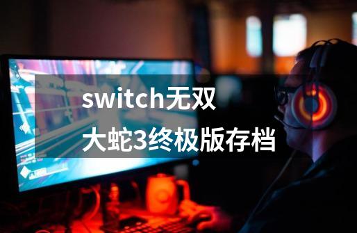 switch无双大蛇3终极版存档-第1张-游戏信息-娜宝网