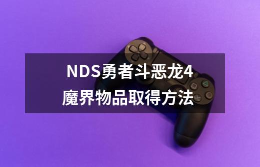  NDS勇者斗恶龙4魔界物品取得方法 -第1张-游戏信息-娜宝网