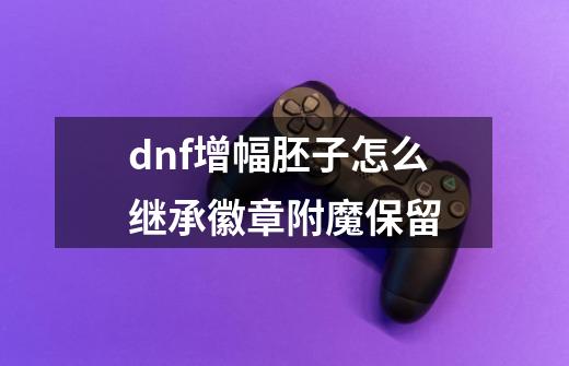 dnf增幅胚子怎么继承徽章附魔保留-第1张-游戏信息-娜宝网