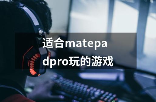 适合matepadpro玩的游戏-第1张-游戏信息-娜宝网