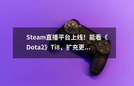 Steam直播平台上线！能看《Dota2》Ti8，扩充更多游戏-第1张-游戏信息-娜宝网