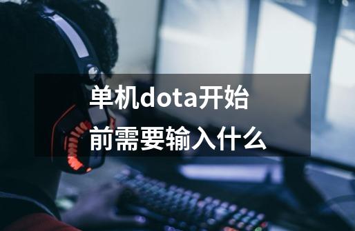 单机dota开始前需要输入什么-第1张-游戏信息-娜宝网