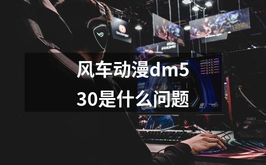 风车动漫dm530是什么问题-第1张-游戏信息-娜宝网