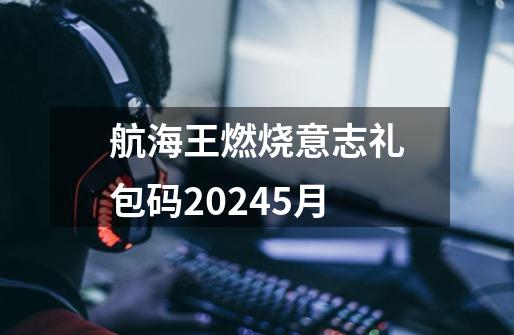 航海王燃烧意志礼包码20245月-第1张-游戏信息-娜宝网